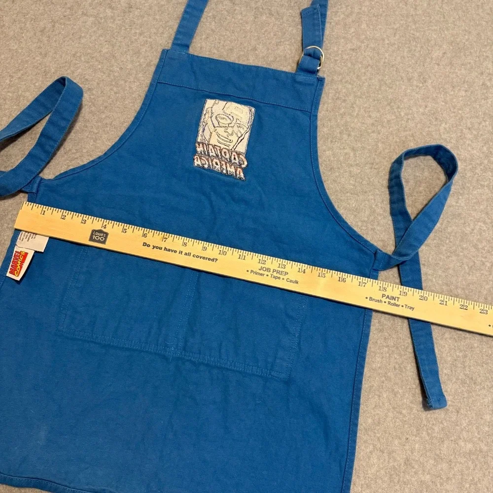 Williams-Sonoma Marvel Captain America Kids Blue Cotton Cooking Baking Apron